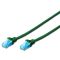 Зеленый патч-корд cat.5e UTP (1м) AWG 26/7 PVC Digitus DK-1511-010/G