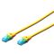 Желтый патч-корд cat.5e UTP (0.5м) AWG 26/7 CCA PVC Digitus DK-1512-005/Y