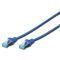Синий патч-корд cat.5e SF-UTP (1м) AWG 26/7 Digitus DK-1531-010/B