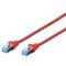 Красный патч-корд cat.5e SF-UTP (1м) AWG 26/7 Digitus DK-1531-010/R