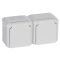 Розетка 2X2К+З Legrand Forix сіра