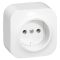 Розетка 2К Legrand Forix белая