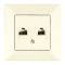 Розетка компьютер-телефон Meridian, RJ45 Cat.5e - RJ11 Cat.3, кремовый