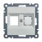 Панель двойная для RJ12/RJ45 WL2320 Lumina-2, белая, Hager