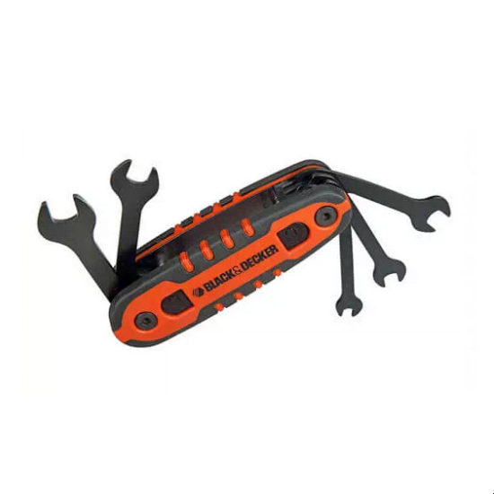 Фото набора комбинированных ключей Black&amp;Decker BDHT0-71617в пластиковом кейсе оранжевого цвета