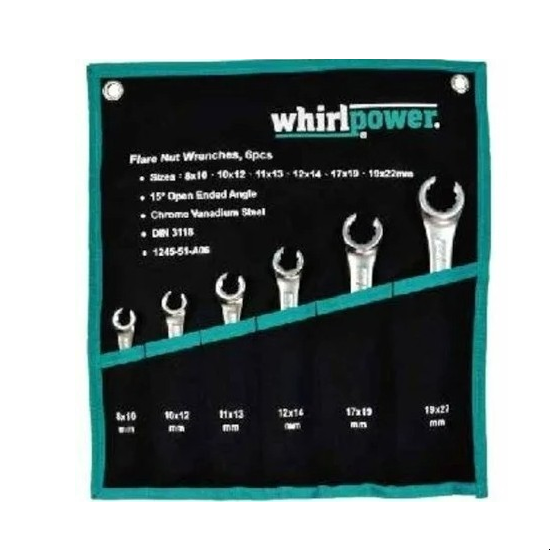 Изображение набора накидных ключей Whirlpower 223803 черного цвета