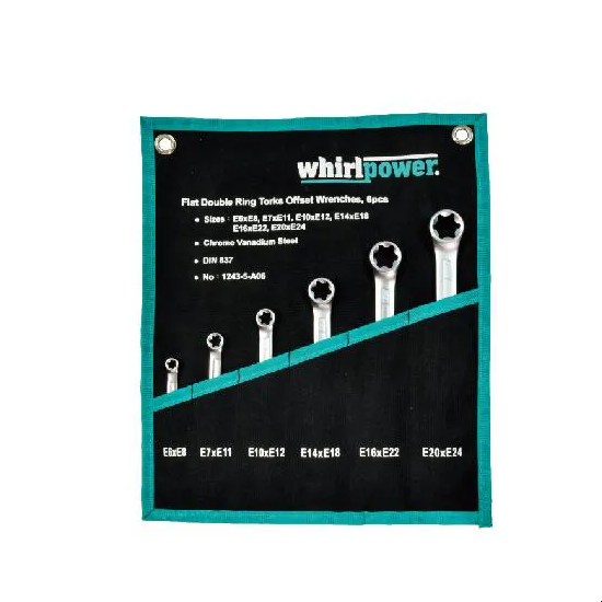 Фото набора комбинированных ключей Whirlpower 223629 черного цвета