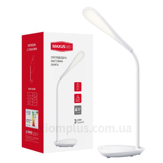 Светодиодная настольная лампа Maxus DKL Ellipse 6Вт 4100K WH (белый)  1-DKL-001-02 в интернет магазине || AxiomPlus