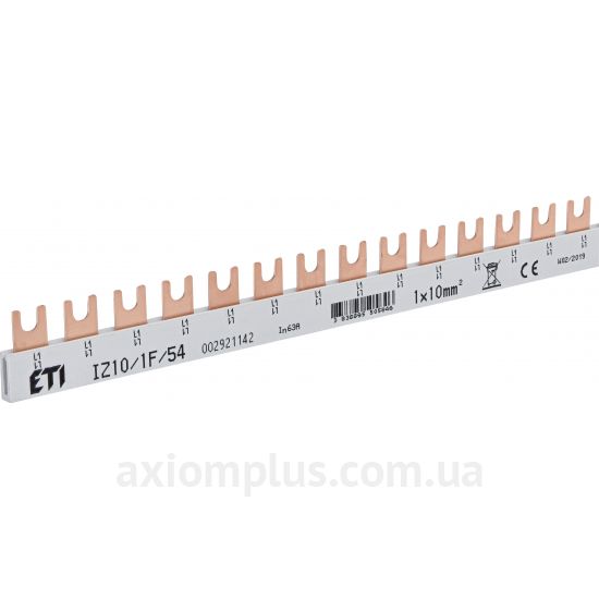 Фото шина ETI 2921142 FORK 1P 63А (54 контакта) (білий колір)