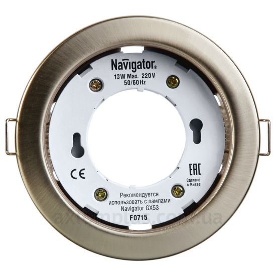 Круглый светильник хромированного цвета Navigator NGX-R1-004-GX53 71280 фото