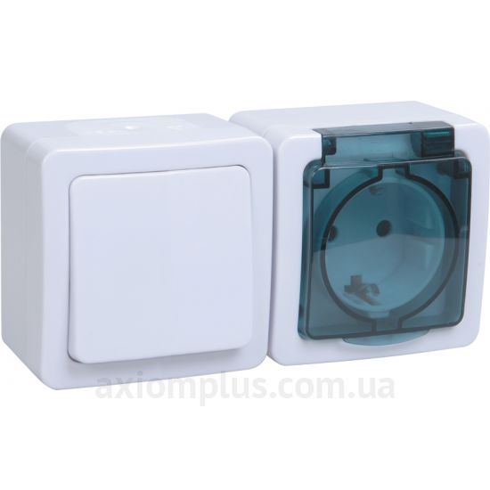 Изображение IEK серии Гермес Plus БГб-22-31-ГПБд белого цвета