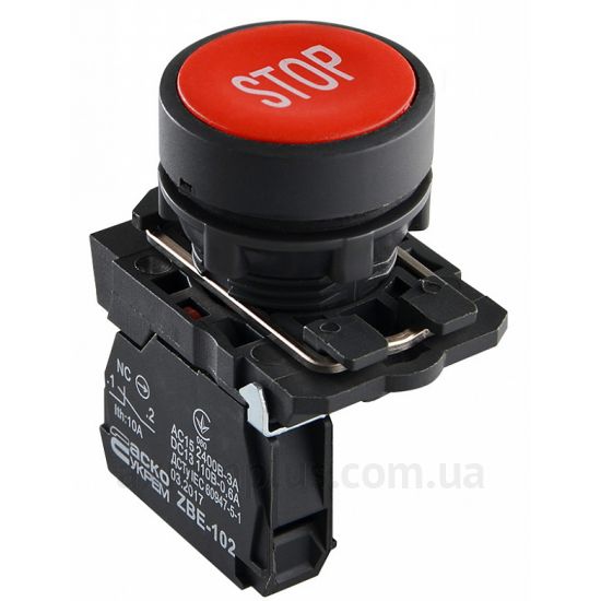 Кнопка Аско-Укрем TB5-AA4342 (A0140010152) красного цвета