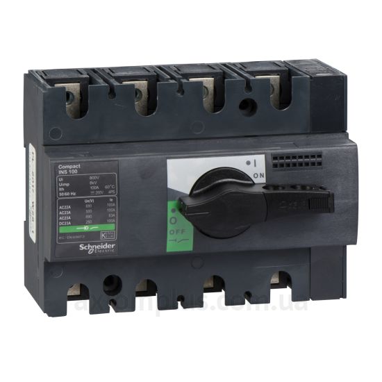 Корпусный разрывной 4P выключатель нагрузки 0-1 на 100А Schneider Electric 28909