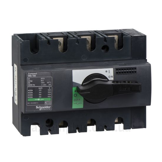 Корпусний рубильник 3P вимикач навантаження 0-1 на 160А Schneider Electric 28912