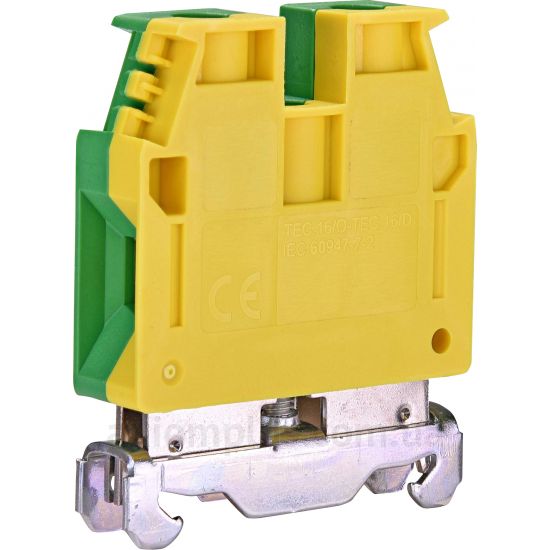 ESC-TEC.16/O ETI желто-зеленого цвета (на 2 контакта) (S <sub>провода</sub> до 25мм&sup2;)