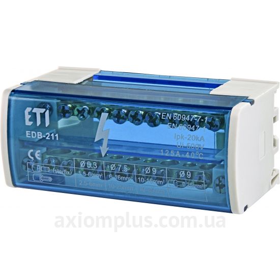 EDB-211 ETI синего цвета (на 11 контактов) (сечение до 25мм²) , I<sub>n</sub>=125А