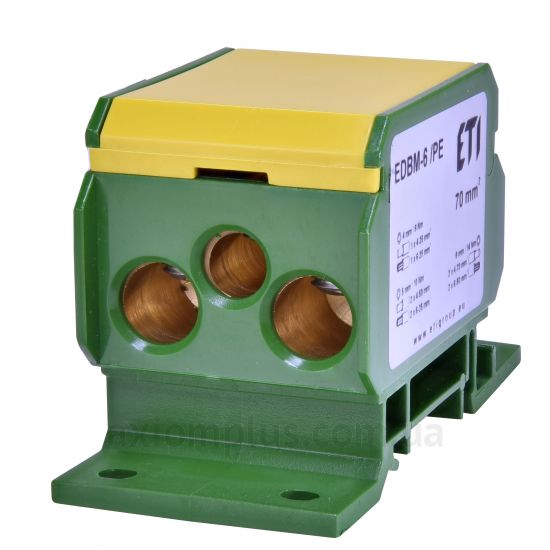 EDBM-6/PE ETI желто-зеленого цвета (на 5 контактов) (S <sub>провода</sub> до 70мм&sup2;) , I<sub>n</sub>=192А