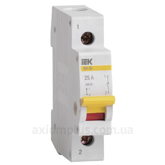 Модульний рубильник 1P вимикач навантаження 0-1 на 25А IEK MNV10-1-025