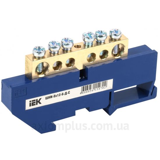 Шина (N) IEK ШНИ-8х12-6-Д-C YNN10-812-6D-K07 125А (6 контактов) (синий цвет) фото