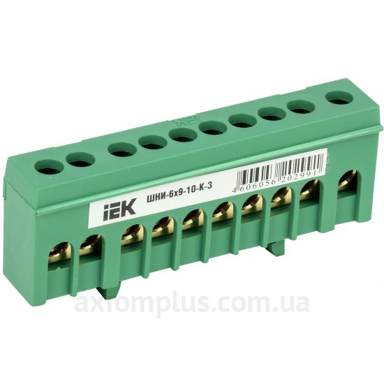 Шина (PE) IEK ШНИ-6х9-10-К-З YNN10-69-10KD-K06 (10 контактов) (зеленый цвет) фото