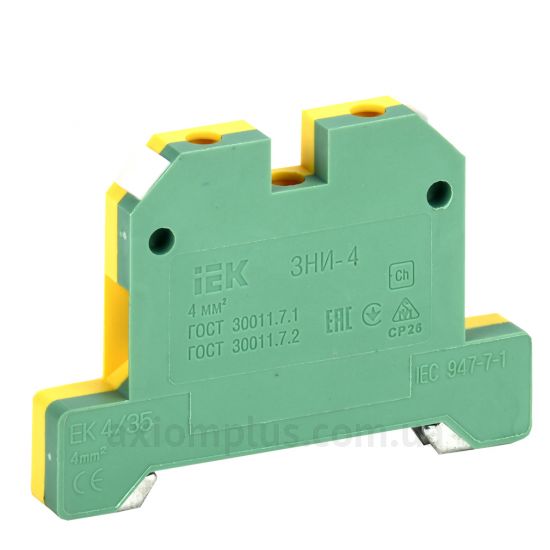 ЗНИ-4 PEN IEK желто-зеленого цвета (на 2 контакта) (S <sub>провода</sub> до 4мм&sup2;) , I<sub>n</sub>=35А