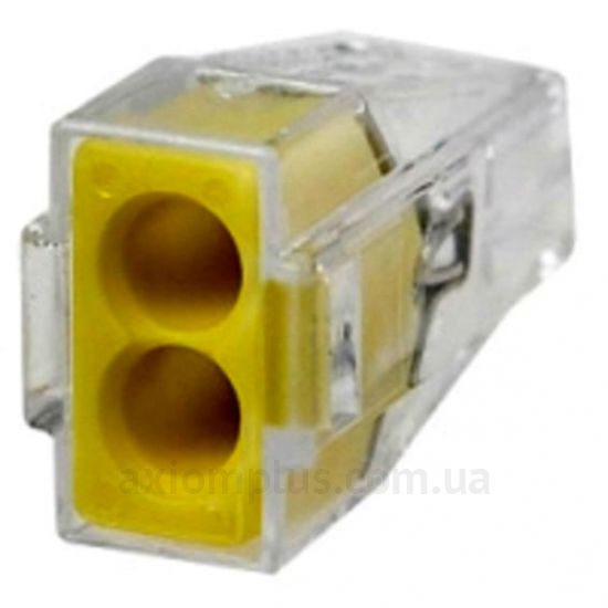 СМЯ 773-322 IEK жовтого кольору (на 2 контакта) (S <sub>дроту</sub> до 2,5мм²) , I<sub>n</sub>=24А