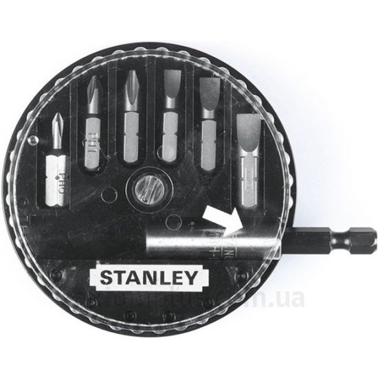 Изображение набора бит Stanley 1-68-735в пластиковом кейсе черного цвета