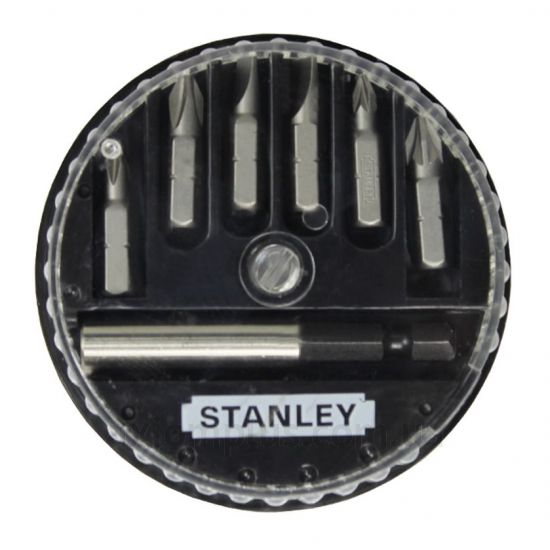 Изображение набора бит Stanley 1-68-737в пластиковом кейсе черного цвета