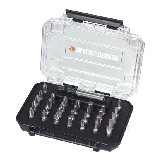 Зображення набору біт Black&Decker A7201в пластиковому кейсі чорного кольору
