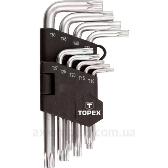 Фото набора шестигранных ключей Topex 35D960в пластиковом кейсе