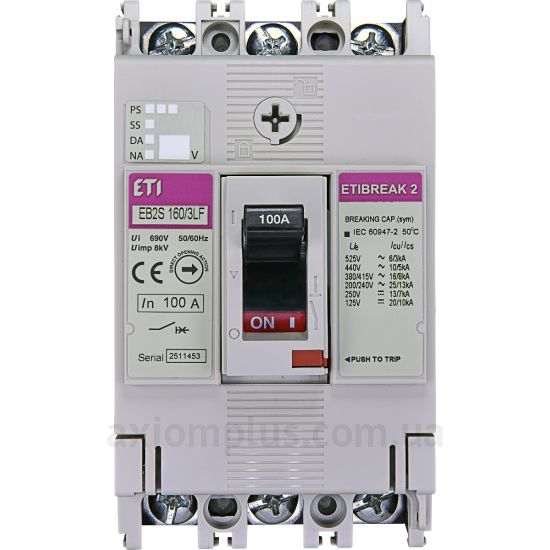 Зображення ETI EB2S 160/3LF 100А 3P (16kA) (4671809)