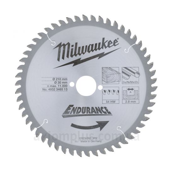 Зображення пильного диска для циркулярки Milwaukee 4932352141 305мм×30мм 60Т