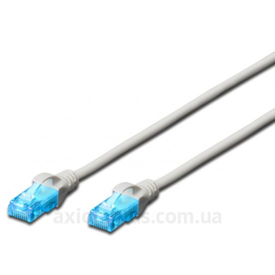 Digitus (DK-1511-005) - RJ-45 UTP cat.5e PVC 0,5м сірий патч корд - зображення