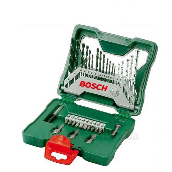 Изображение набора инструментов Bosch 2607019325в пластиковом кейсе зеленого цвета