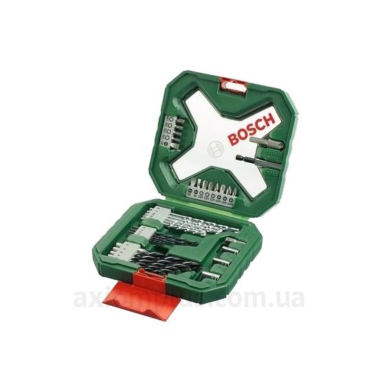 Изображение набора инструментов Bosch 2607010608в пластиковом кейсе зеленого цвета