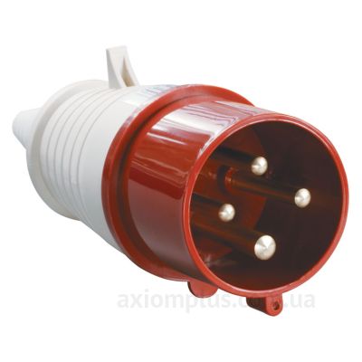 Трехфазная вилка IEK ССИ-024 (3Р+PЕ) 32А 380V IP44 красного цвета в ...