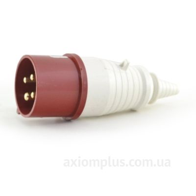 Трехфазная вилка IEK ССИ-014 (3Р+PЕ) 16А 380V IP44 красного цвета в ...