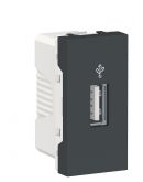 Розетка USB Schneider Electric NU342954 для передачи данных 1М (антрацит)
