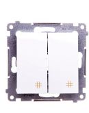 Подвійний перехресний вимикач Kontakt Simon Simon 54 Premium DW7/2.01/11 (білий)
