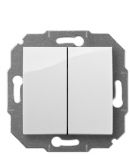 Двухклавишный выключатель Elektro-Plast Carla 1711-10 (белый)