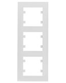 Вертикальная трехместная рамка Hager WL5630 Lumina-Intens 3X (белая)
