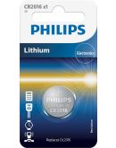 Литиевая батарейка Philips CR2016/01B Lithium CR 2016 BLI 1