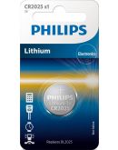 Литиевая батарейка Philips CR2025/01B Lithium CR 2025 BLI 1
