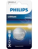 Литиевая батарейка Philips CR2430/00B Lithium CR 2430 BLI 1