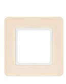 Пластиковая рамка Berker 10116150 1Х Q.7 для розеток (яркий песок)