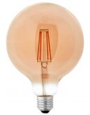 Филаментная лампа Delux Globe Amber filament G125 8Вт Е27 2700K (90016726)