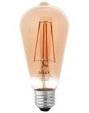 Филаментная лампа Delux Amber filament ST64 8Вт E27 2700K (90016728)