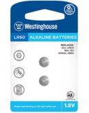 Щелочная батарейка Westinghouse LR60-BP2(AG1-BP2) Alkaline таблетка LR60 2шт в блистере