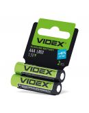 Щелочная батарейка Videx LR03 AAA (LR03/AAA 2pcs SC) 2 шт