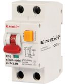 Выключатель дифференциального тока E.Next e.industrial.elcb.2.C16.30 1Р+N 16А С 30мА (i0230003)